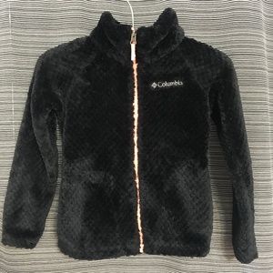 Columbia Sportswear Unisex Kids Fleece Jacket Black Size Small